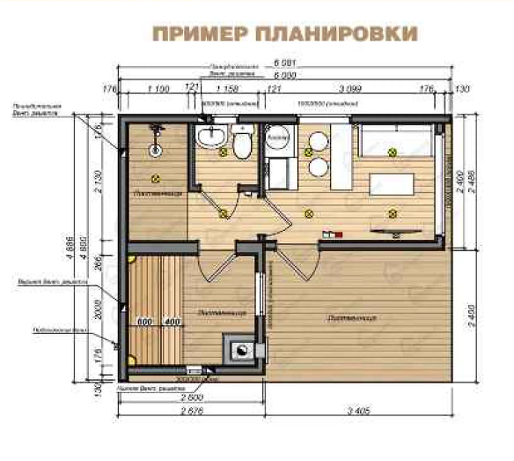 Планировка Угловая Скандинавия